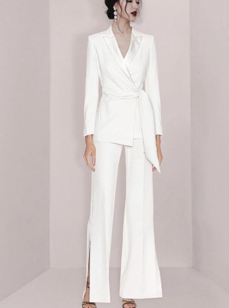 slit pants with blazer women pantsuits suits set long sleeve suit jacket female ladies customize made women's two piece, White
slit pants with blazer women pantsuits suits set long sleeve suit jacket female ladies customize made women's two piece, White