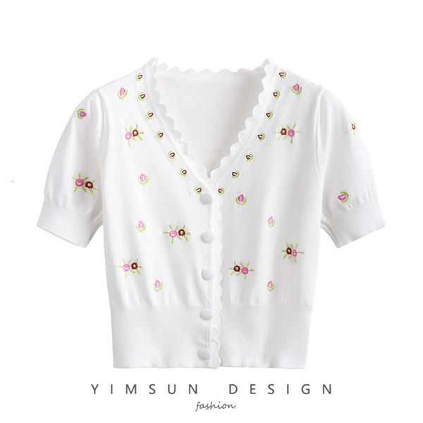 women's sweaters sweater sweet wind high cardigan embroidered small flower t-shirt knitwear close waist short v-neck show thin trend gj, White;black
women's sweaters sweater sweet wind high cardigan embroidered small flower t-shirt knitwear close waist short v-neck show thin trend gj, White;black