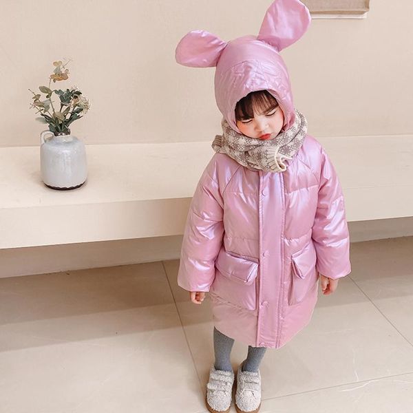 down coat girls' jacket mid-length duck children's shiny wash-winter white hooded long, Blue;gray
down coat girls' jacket mid-length duck children's shiny wash-winter white hooded long, Blue;gray