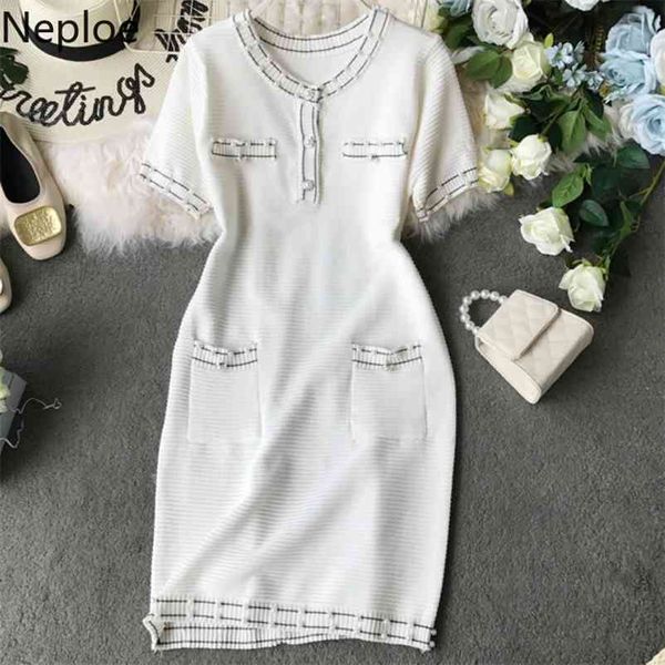 french knitted women dress summer solid o-neck short sleeve vestidos chic beading high waist dresses 44631 210422, Black;gray
french knitted women dress summer solid o-neck short sleeve vestidos chic beading high waist dresses 44631 210422, Black;gray