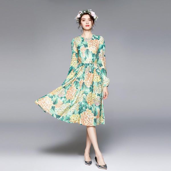 casual dresses vestido de mujer 2021 fall fashion designer runway midi dress vintage floral print o-neck long sleeve elgant party, Black;gray
casual dresses vestido de mujer 2021 fall fashion designer runway midi dress vintage floral print o-neck long sleeve elgant party, Black;gray