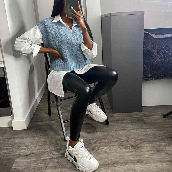 sweaters 2021 women cable-knit sweater vest v-neck warm woman knitted sweaters casual fashion vintage pullover, White;black
sweaters 2021 women cable-knit sweater vest v-neck warm woman knitted sweaters casual fashion vintage pullover, White;black