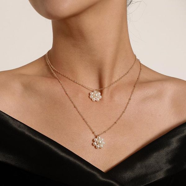 pendant necklaces imitation pearls flower necklace for women layered clavicle chain short 2021 fashion jewelry, Silver
pendant necklaces imitation pearls flower necklace for women layered clavicle chain short 2021 fashion jewelry, Silver