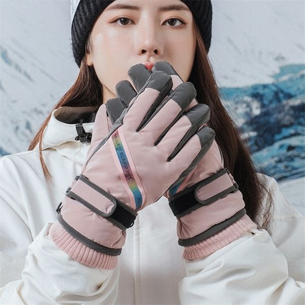 ski gloves women's winter plush thickened cotton outdoor cycling cold proof and warm men's waterproof anti-skid, Black
ski gloves women's winter plush thickened cotton outdoor cycling cold proof and warm men's waterproof anti-skid, Black