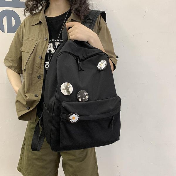 backpack little daisy men and women korean casual college students schoolbag personality round label girl campus tide
backpack little daisy men and women korean casual college students schoolbag personality round label girl campus tide