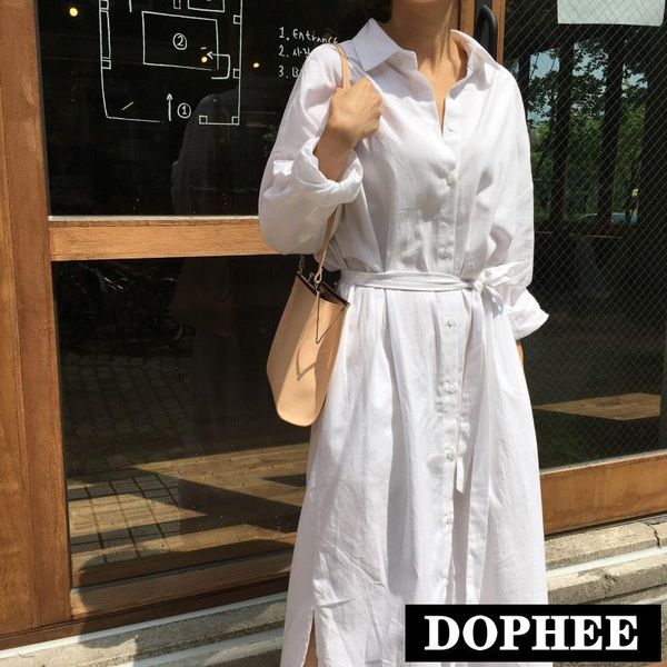 spring fall fashion white lapel long sleeve single breasted pockets sashes woman shirt dress loose casual dresses, Black;gray
spring fall fashion white lapel long sleeve single breasted pockets sashes woman shirt dress loose casual dresses, Black;gray