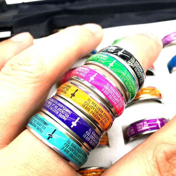 mixmax 36pcs men women god lord's prayer stainless steel band rings whole lot religious ornaments, Slivery;golden
mixmax 36pcs men women god lord's prayer stainless steel band rings whole lot religious ornaments, Slivery;golden