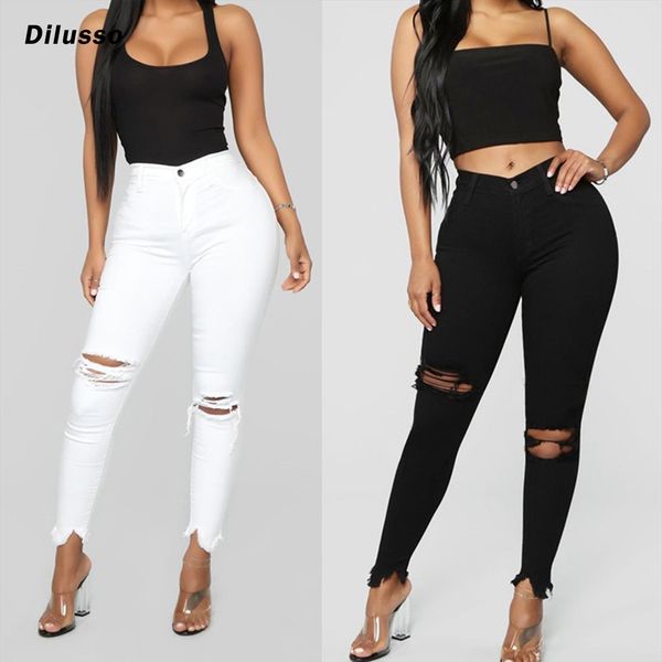 black and white ripped slim womens jeans denim casual skinny pencil pants fashion clothing plus size s 3xl, Blue
black and white ripped slim womens jeans denim casual skinny pencil pants fashion clothing plus size s 3xl, Blue