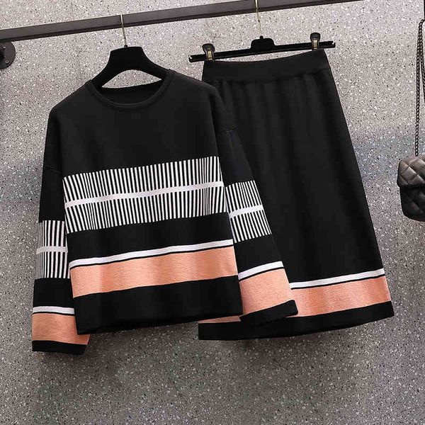 two piece dress fashion knitted set women loose hit color sweater pullovers &elastic knit knee length skirt autumn ladies suit l-4xl 4ggs, White
two piece dress fashion knitted set women loose hit color sweater pullovers &elastic knit knee length skirt autumn ladies suit l-4xl 4ggs, White