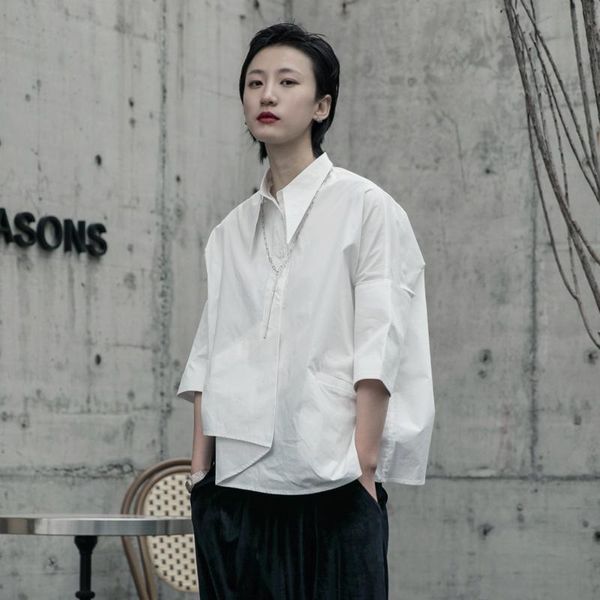 women's blouses & shirts women white asymmetrical big size blouse lapel long sleeve loose fit shirt fashion tide spring autumn 2021 1r5
women's blouses & shirts women white asymmetrical big size blouse lapel long sleeve loose fit shirt fashion tide spring autumn 2021 1r5