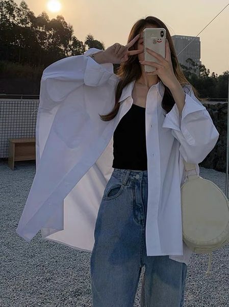 women's jackets female oversized casual white shirt loose wind college fall long sleeve cardigan student comfortable cbpn, Black;brown
women's jackets female oversized casual white shirt loose wind college fall long sleeve cardigan student comfortable cbpn, Black;brown
