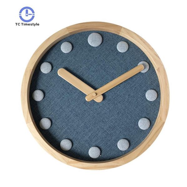 wall clocks simple solid wood clock living room fabric art mute bedroom quartz personality watch modern design home decor
wall clocks simple solid wood clock living room fabric art mute bedroom quartz personality watch modern design home decor