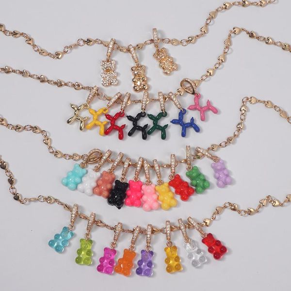 chains korean creative colorful animal bear puppy dog zircon necklace for women diy pendants heart chain girls couple jewelry, Silver
chains korean creative colorful animal bear puppy dog zircon necklace for women diy pendants heart chain girls couple jewelry, Silver