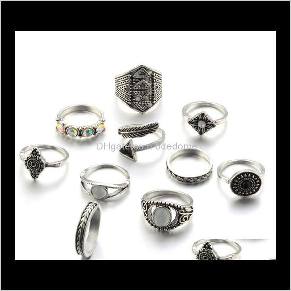 cluster jewelry delivery 2021 blingbling vintage ethnic wind drop arrow studded set 10 sets of rings two colors to choose eub j5zov, Golden;silver 
cluster jewelry delivery 2021 blingbling vintage ethnic wind drop arrow studded set 10 sets of rings two colors to choose eub j5zov, Golden;silver