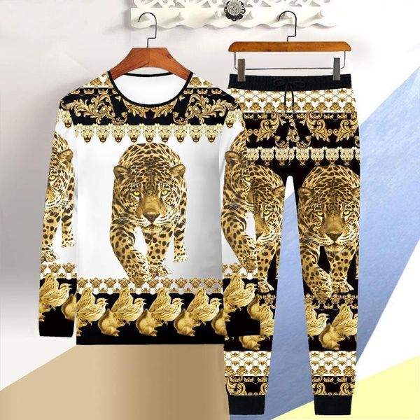 men 3d tiger casual t-shirt trousers 2 piece clothes chinese style suitautumn and winter long-sleeved t-shirt, Gray
men 3d tiger casual t-shirt trousers 2 piece clothes chinese style suitautumn and winter long-sleeved t-shirt, Gray