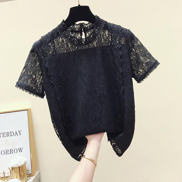 blusa feminina summer fashion women shirt hollow out half turtleneck lace white black pink shirts korean style blouse
blusa feminina summer fashion women shirt hollow out half turtleneck lace white black pink shirts korean style blouse