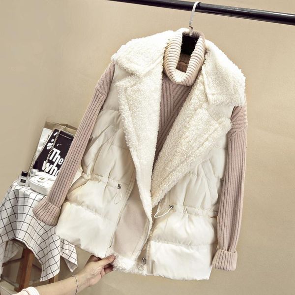 women's vests kmetram vest autumn winter jacket women lamb fur korean parka 2021 short coat female casaco feminino my3388, Black;white
women's vests kmetram vest autumn winter jacket women lamb fur korean parka 2021 short coat female casaco feminino my3388, Black;white