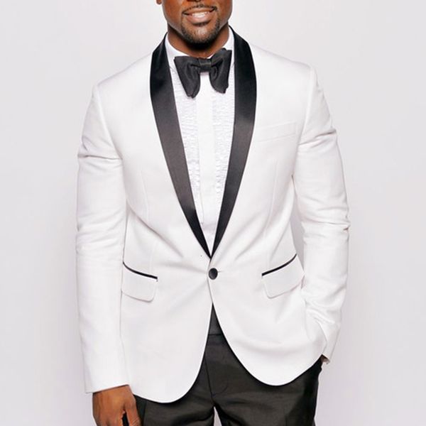 men's suits & blazers white tuxedo jacket black lapel custom made suit, + pants tie pocket square, wedding for men, White;black
men's suits & blazers white tuxedo jacket black lapel custom made suit, + pants tie pocket square, wedding for men, White;black