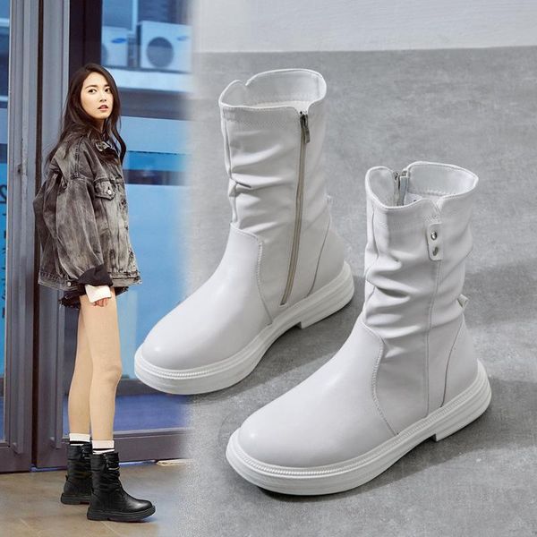 boots fashion leisure mid calf for women round toe med autumn solid square heel zip winter ladies shoes, Black
boots fashion leisure mid calf for women round toe med autumn solid square heel zip winter ladies shoes, Black