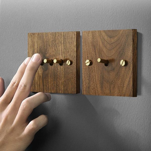 smart home control personality creative 1-4 gang 2 way black walnut solid wood panel switch brass lever wall light toggle usb socket
smart home control personality creative 1-4 gang 2 way black walnut solid wood panel switch brass lever wall light toggle usb socket