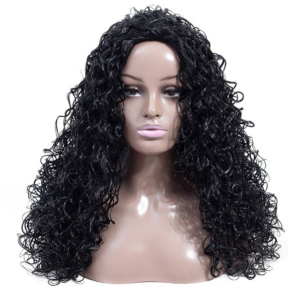 women's small roll long fashion hair chemical fiber high temperature silk wig head set, Black;brown
women's small roll long fashion hair chemical fiber high temperature silk wig head set, Black;brown