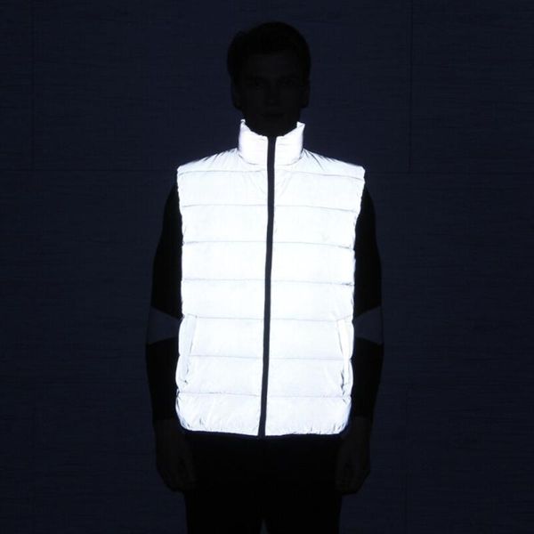 men's vests autumn winter warm reflective waistcoat men sleeveless jacket night reflect light cotton padded vest colete masculino, Black;white
men's vests autumn winter warm reflective waistcoat men sleeveless jacket night reflect light cotton padded vest colete masculino, Black;white