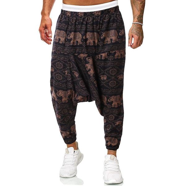 men's pants hip hop cross-pants hippie baggy trousers printed loose ankle adults elastic waist cotton linen low crotch, Black
men's pants hip hop cross-pants hippie baggy trousers printed loose ankle adults elastic waist cotton linen low crotch, Black