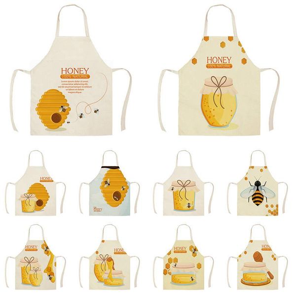 aprons kitchen natural honey moon bee apron sleeveless woman cooking baking bib cleaning 68*55 cm delantal
aprons kitchen natural honey moon bee apron sleeveless woman cooking baking bib cleaning 68*55 cm delantal