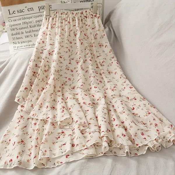vintage floral print a line women skirts pleated long summer korean streetwear drawstring elastic waist midi, Black
vintage floral print a line women skirts pleated long summer korean streetwear drawstring elastic waist midi, Black