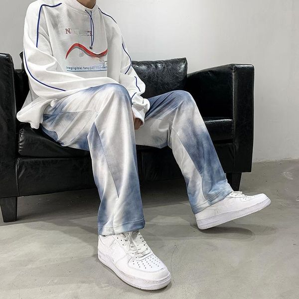 men's pants tie-dye casual korean fashion loose straight-leg harajuku streetwear gradient color wide-leg men, Black
men's pants tie-dye casual korean fashion loose straight-leg harajuku streetwear gradient color wide-leg men, Black