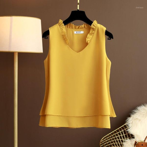 women's blouses & shirts plus size 5xl pink chiffon blouse women summer sleeveless casual 2021 korean vintage v-neck woman, White
women's blouses & shirts plus size 5xl pink chiffon blouse women summer sleeveless casual 2021 korean vintage v-neck woman, White