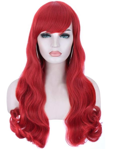 synthetic wigs youthfee 24" dark red full head with hair bangs long natural looking wavy curly heat resistant for women, Black
synthetic wigs youthfee 24" dark red full head with hair bangs long natural looking wavy curly heat resistant for women, Black