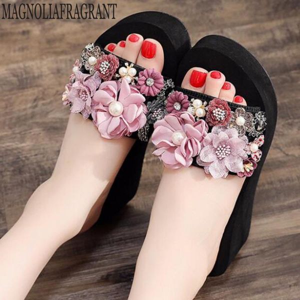 slippers 2021 summer female word slipper flower pearl seaside vacation beach fashion wedge platform sandalia feminina hy99, Black
slippers 2021 summer female word slipper flower pearl seaside vacation beach fashion wedge platform sandalia feminina hy99, Black
