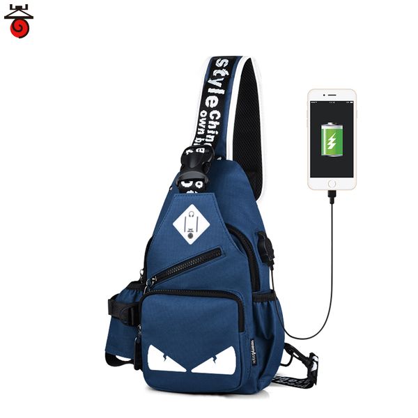 single shoulder backpacks luminous cross body chest bags for men women small bag oxford usb charging
single shoulder backpacks luminous cross body chest bags for men women small bag oxford usb charging