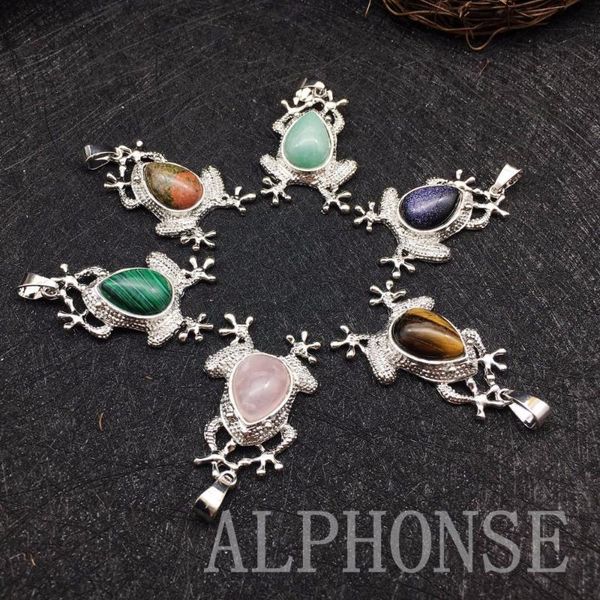 pendant necklaces european and american oval design sweater necklace natural crystal pattern frog shape chain, Silver
pendant necklaces european and american oval design sweater necklace natural crystal pattern frog shape chain, Silver