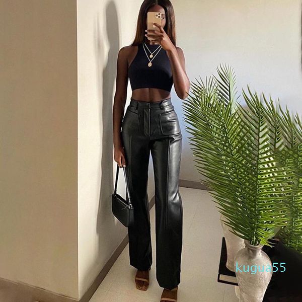 women's pants & capris luxury pu leather trousers women casual tight-fitting stretch straight-leg 2021 street slim design, Black;white
women's pants & capris luxury pu leather trousers women casual tight-fitting stretch straight-leg 2021 street slim design, Black;white
