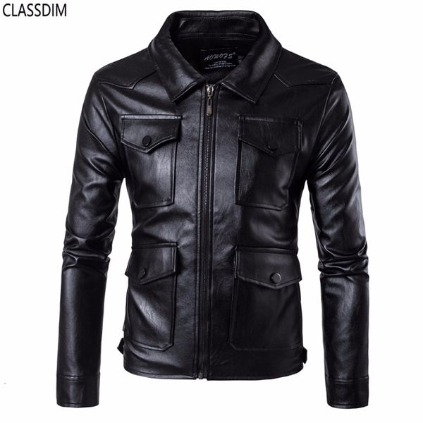 men's jackets large size multi-pocket leather fashion locomotive stand collar thin casual 1vi6, Black;brown
men's jackets large size multi-pocket leather fashion locomotive stand collar thin casual 1vi6, Black;brown