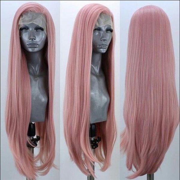 synthetic wigs long straight pink lace front wig heat resistant fiber hair high density daily for women, Black
synthetic wigs long straight pink lace front wig heat resistant fiber hair high density daily for women, Black