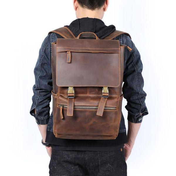 backpack crazy horse leather 15.6 inch lapfor men travel backpacks original male school bags large capacity shoulder bag
backpack crazy horse leather 15.6 inch lapfor men travel backpacks original male school bags large capacity shoulder bag