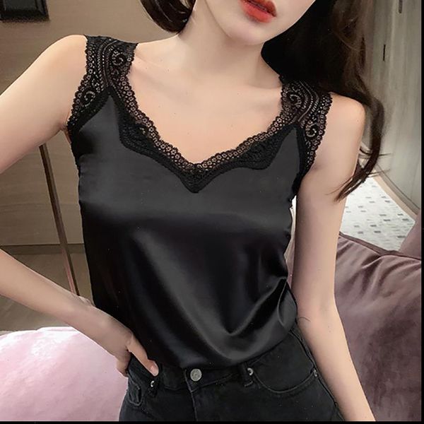womens tanks black lace backless camisole satin silk summer tank women clothes white cami vest woman plus size
womens tanks black lace backless camisole satin silk summer tank women clothes white cami vest woman plus size