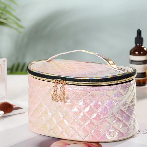 pu women cosmetic bag travel personality laser plaid storage large capacity wash make up case
pu women cosmetic bag travel personality laser plaid storage large capacity wash make up case