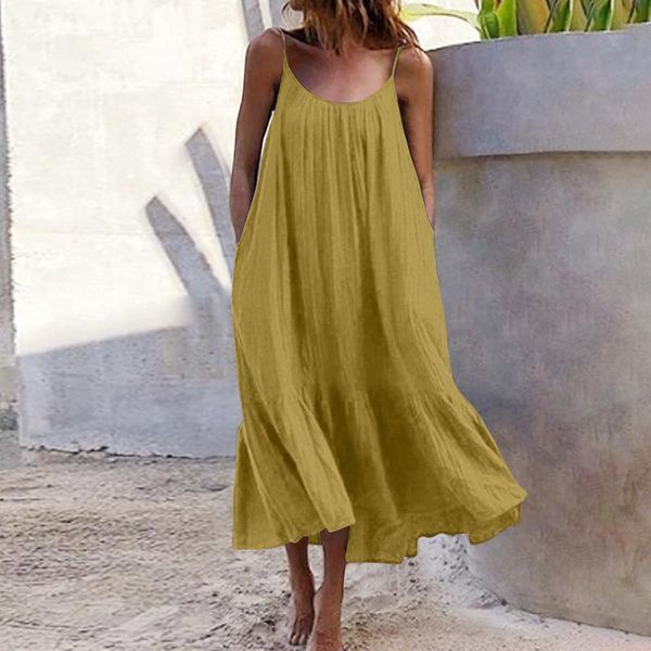 casual dresses 4# tropical solid plus size dress women halter backless sleeveless maxi beach style summer 2021 vestidos robe, Black;gray
casual dresses 4# tropical solid plus size dress women halter backless sleeveless maxi beach style summer 2021 vestidos robe, Black;gray
