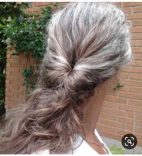 wavy curly grey human hair extension salt and pepper elastic drawstring ponytail hairpiece gray pony tail natural highlights well blend 140g, Black
wavy curly grey human hair extension salt and pepper elastic drawstring ponytail hairpiece gray pony tail natural highlights well blend 140g, Black
