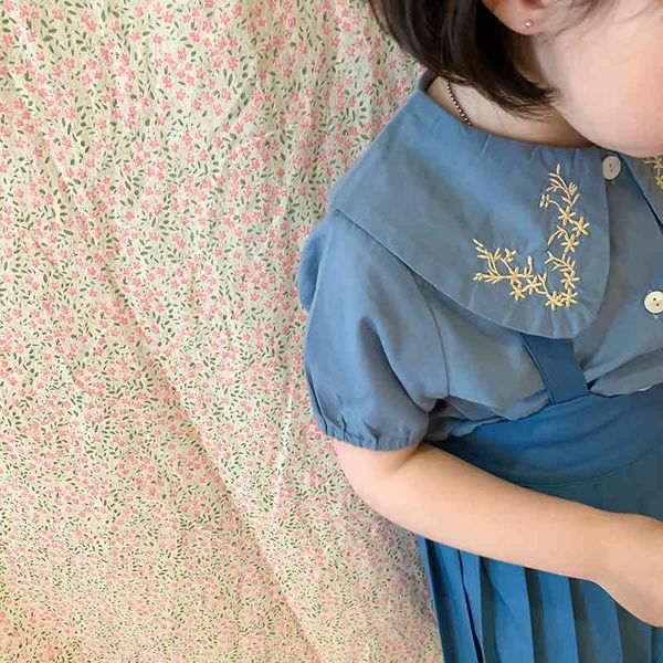 summer children's embroidered blouse girls short sleeves shirt fall clothes for girl 210515, White;black
summer children's embroidered blouse girls short sleeves shirt fall clothes for girl 210515, White;black