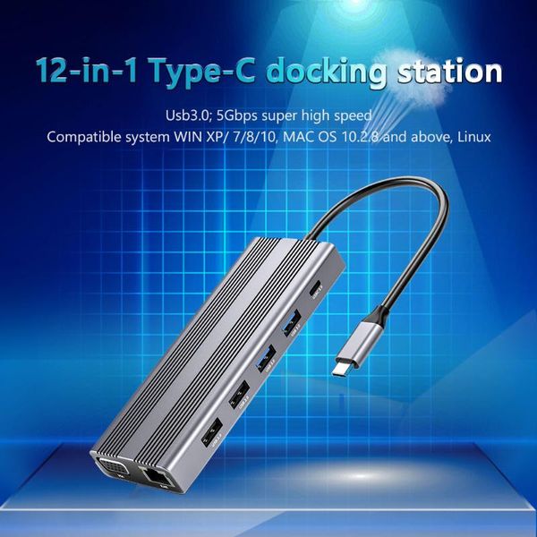 hubs usb hub multi-device computer lapdesk12 in 1 c to 3.0 4k compatible vga pd rj45 3.5mm adapter
hubs usb hub multi-device computer lapdesk12 in 1 c to 3.0 4k compatible vga pd rj45 3.5mm adapter