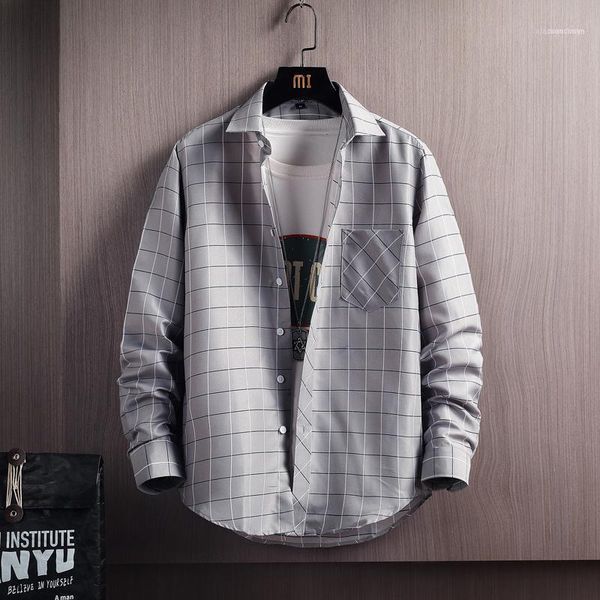 men's casual shirts long-sleeved shirt 2021 spring and autumn korean handsome ins fashion hong kong jacket1, White;black
men's casual shirts long-sleeved shirt 2021 spring and autumn korean handsome ins fashion hong kong jacket1, White;black