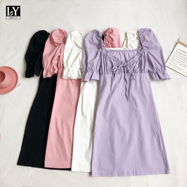 dresses summer women square collar high waist casual puff sleeve slim a-line dresses female, Black;gray
dresses summer women square collar high waist casual puff sleeve slim a-line dresses female, Black;gray