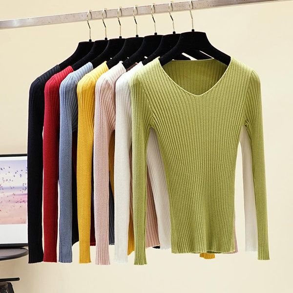 tight v-neck sweater women's spring and autumn self-cultivation wild knit shirt long-sleeved short paragraph bottoming sweaters, White;black
tight v-neck sweater women's spring and autumn self-cultivation wild knit shirt long-sleeved short paragraph bottoming sweaters, White;black