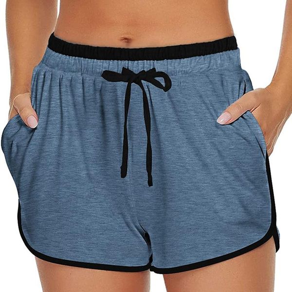 women's shorts summer high waist sports solid color push up booty fitness pocket drawstring casual pants, White;black
women's shorts summer high waist sports solid color push up booty fitness pocket drawstring casual pants, White;black