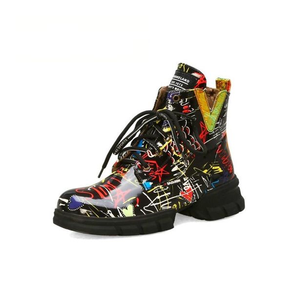 boots british style graffiti with spaper pattern personality short ladies large size ankle for women female boats femme, Black
boots british style graffiti with spaper pattern personality short ladies large size ankle for women female boats femme, Black